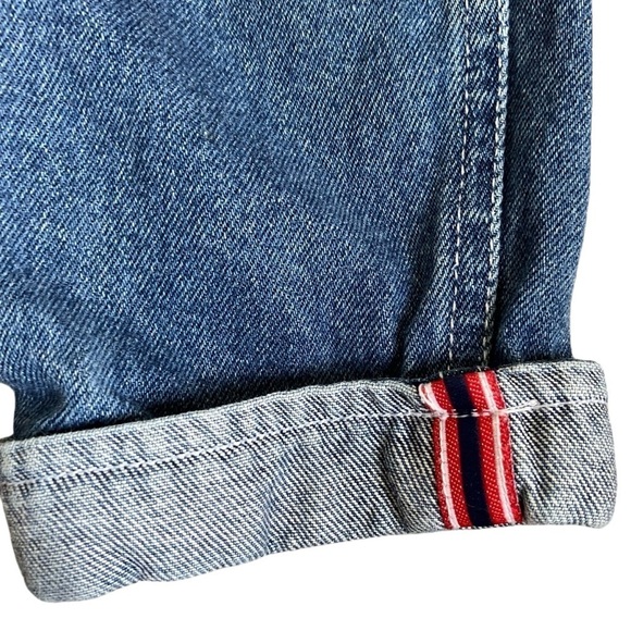 Baby’s Vintage Denim Overalls Blue Football Rugby Touchdown Embroidery Sz 6-9 mo - Picture 8 of 16